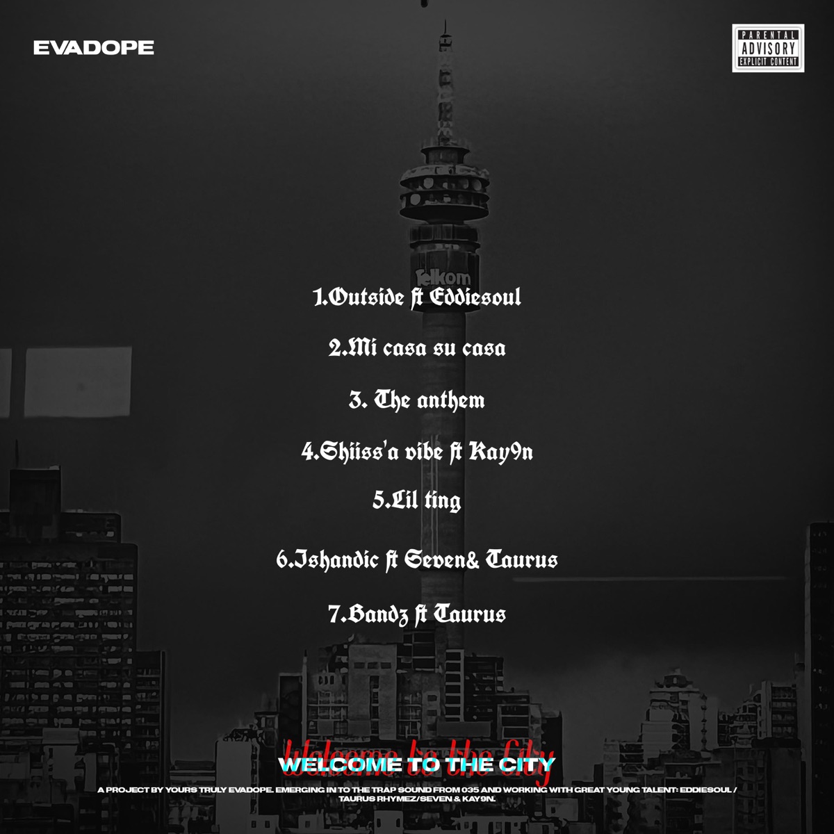 WELCOME TO THE CITY EP by EvaDope album cover