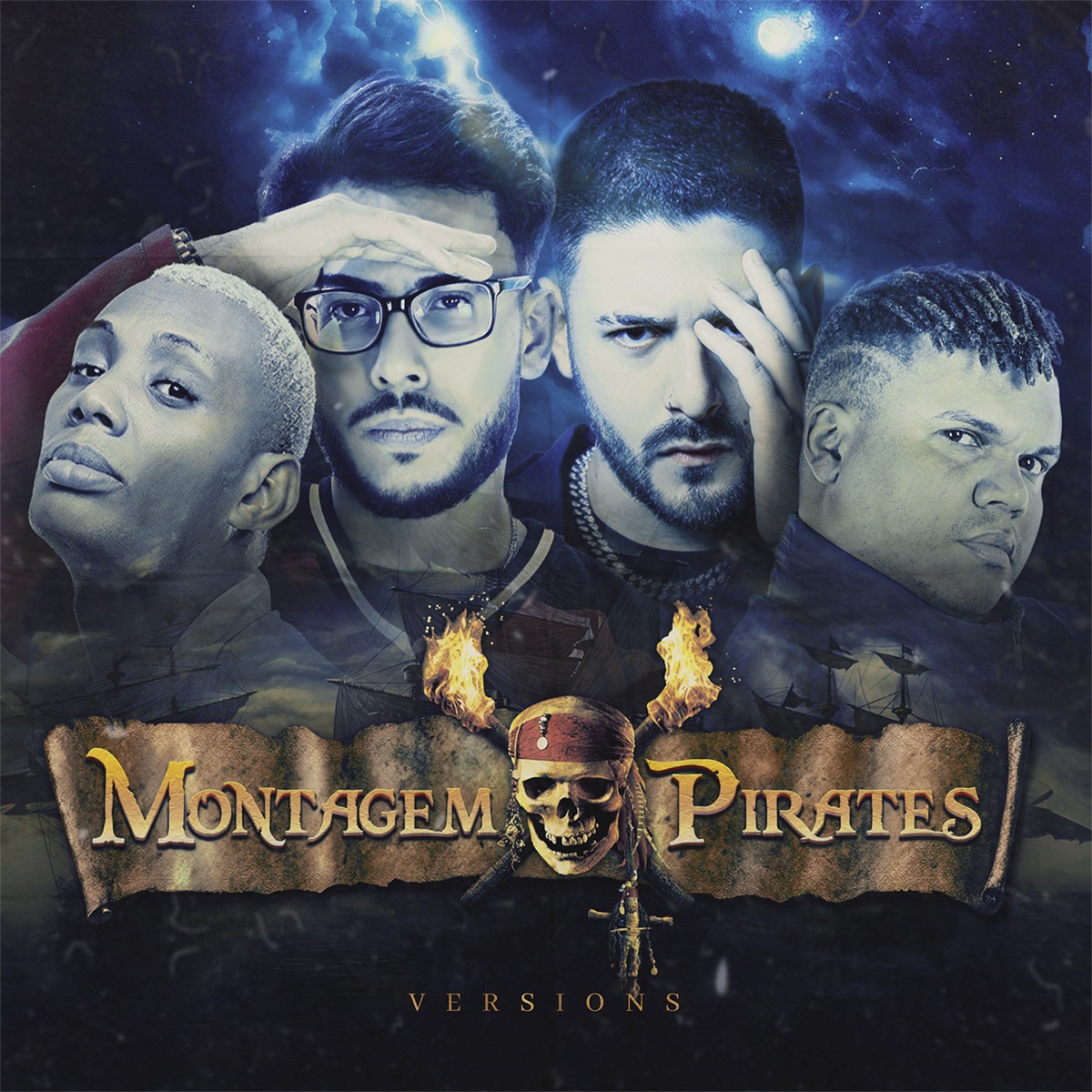 MONTAGEM PIRATES (versions) - Single by Mc Gw, DJ Aposan & DJ Holanda album cover