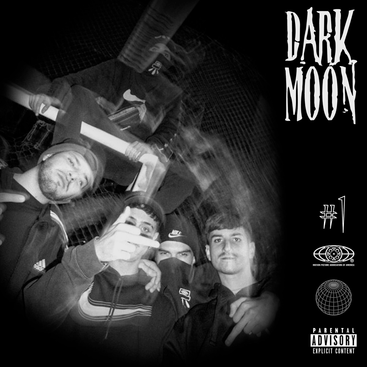 Dark Moon Cypher #1 (feat. Naker, Egho, Incxgnito & Roka) - Single by Lunatiko album cover