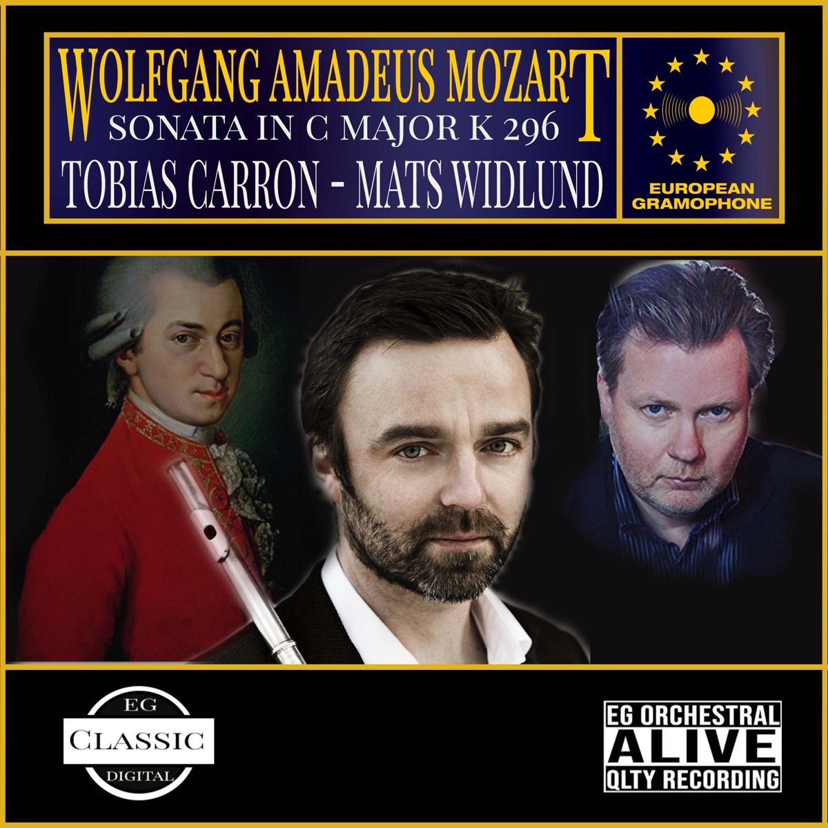 Mozart: Sonata in C - Major K 296 by Wolfgang Amadeus Mozart, Tobias Carron & Mats Widlund album cover