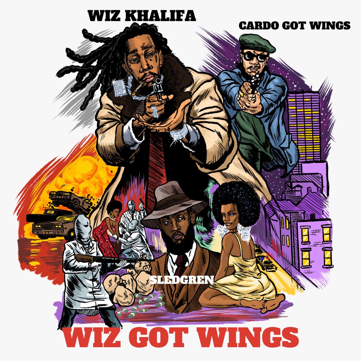 Wiz Got Wings by Cardo Got Wings, Sledgren & Wiz Khalifa album cover