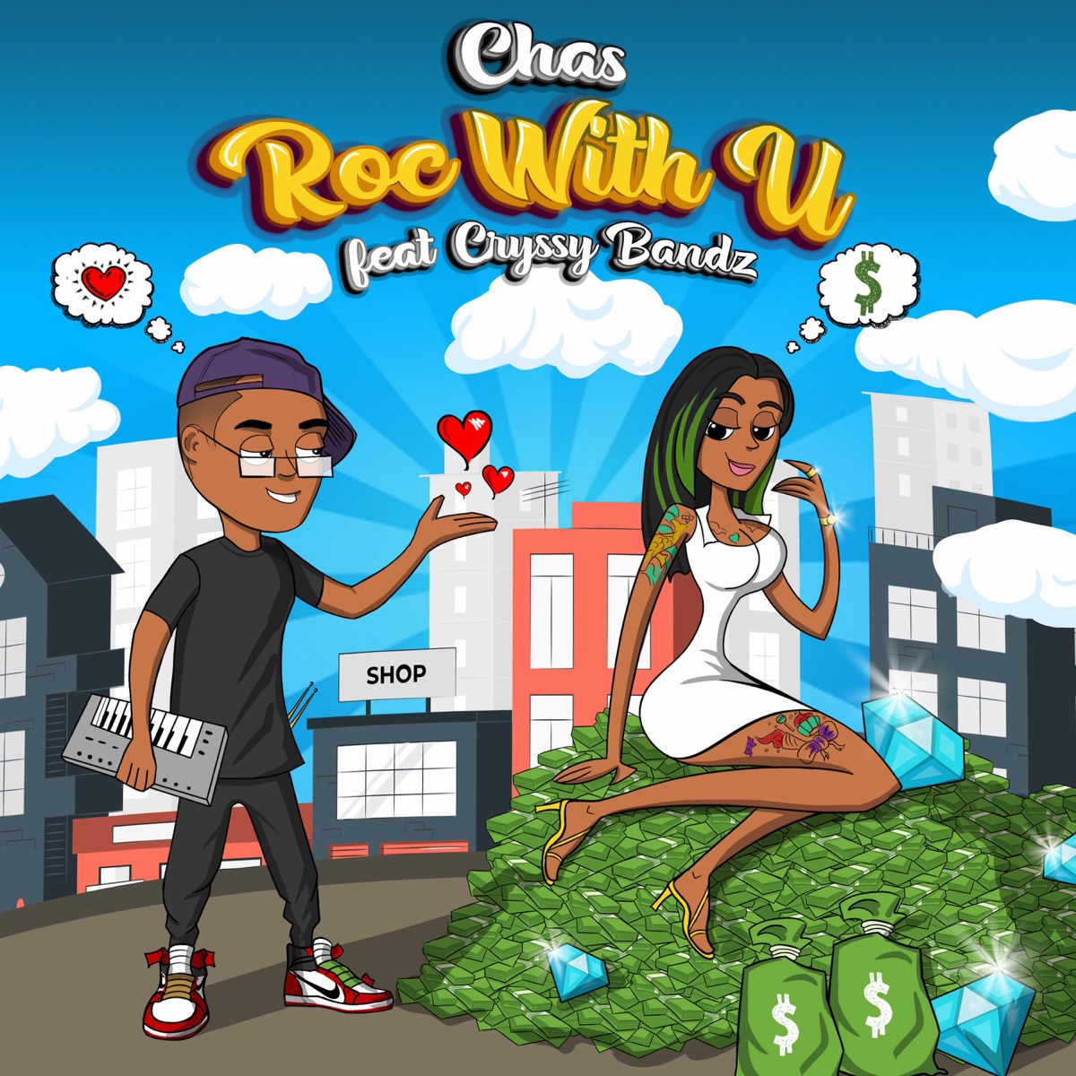 ROC WITH U (feat. Cryssy Bandz) [Radio Edit] - Single by Chas album cover