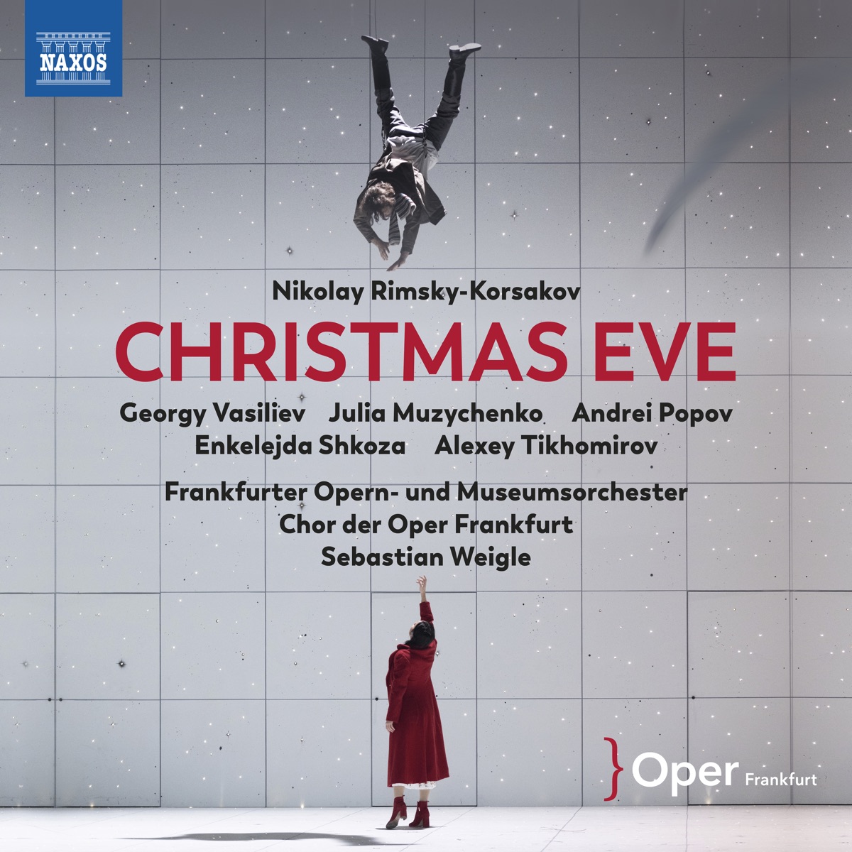 Rimsky-Korsakov: Christmas Eve (Live) by Georgy Vasiliev, Julia Muzychenko-Greenhalgh, Enkelejda Shkoza, Alexey Tikhomirov, Andrei Popov, Frankfurt Opera Chorus, Frankfurter Opern- und Museumsorchester & Sebastian Weigle album cover