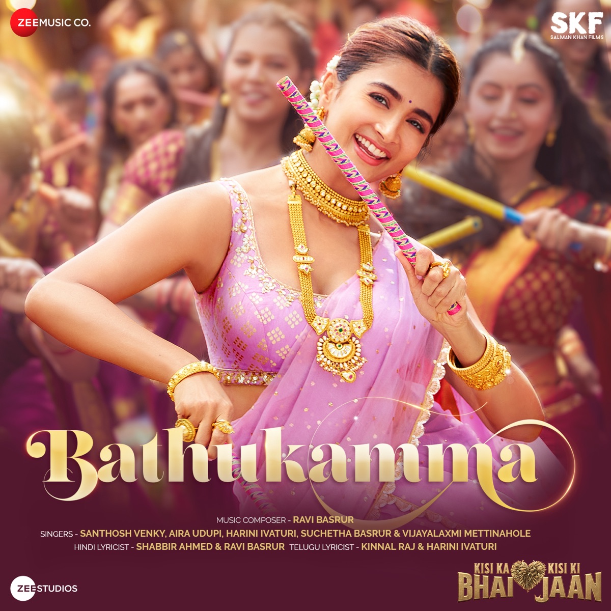 Bathukamma (From "Kisi Ka Bhai Kisi Ki Jaan") - Single by Santhosh Venky, Airaa Udupi, Harini Ivaturi, Suchetha Basrur, Vijayalaxmi Mettinahole & Ravi Basrur album cover