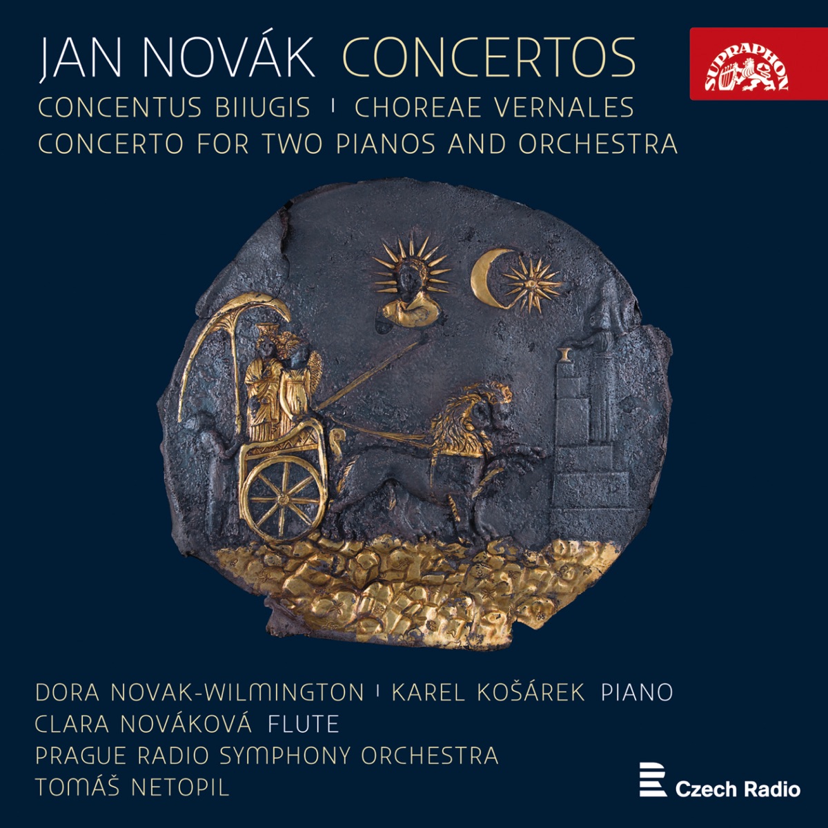 Novák: Concertos (Concentus biiugis, Choreae vernales, Concerto for Two Pianos and Orchestra) by Dora Novak-Wilmington, Prague Radio Symphony Orchestra & Clara Nováková album cover