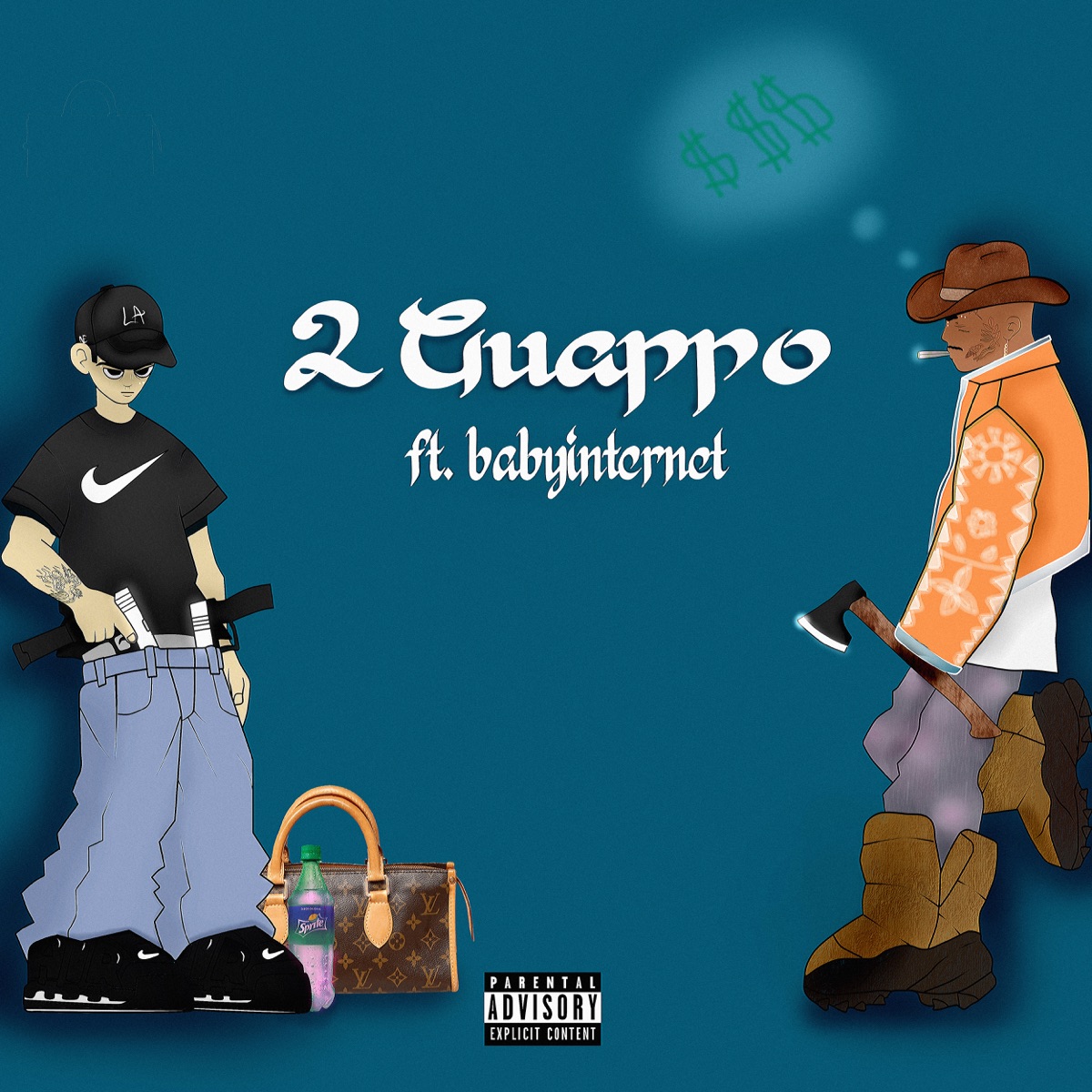 2 Guappo (feat. baby internet) - Single by GGO mc album cover