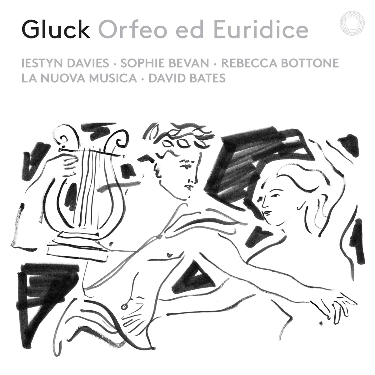 Gluck: Orfeo ed Euridice by David Bates, La Nuova Musica, Iestyn Davies, Sophie Bevan & Rebecca Bottone album cover