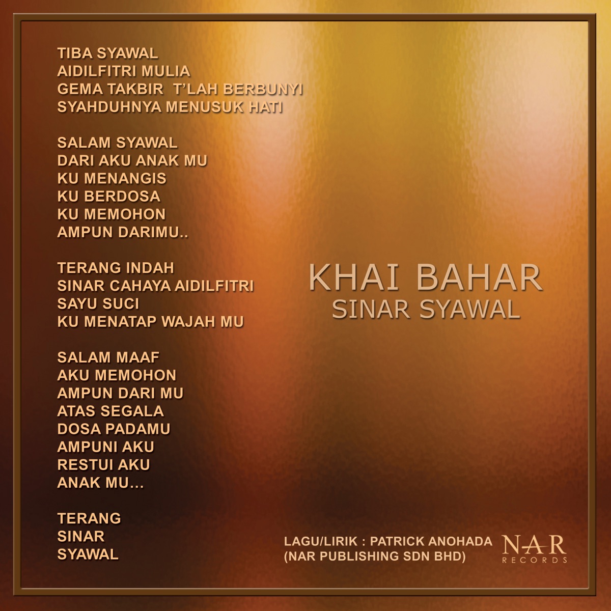 Sinar Syawal - Single by Khai Bahar album cover