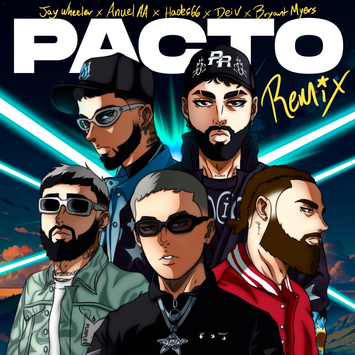 PACTO (feat. Bryant Myers & Dei V) [Remix] - Single by Jay Wheeler, Anuel AA & Hades66 album cover