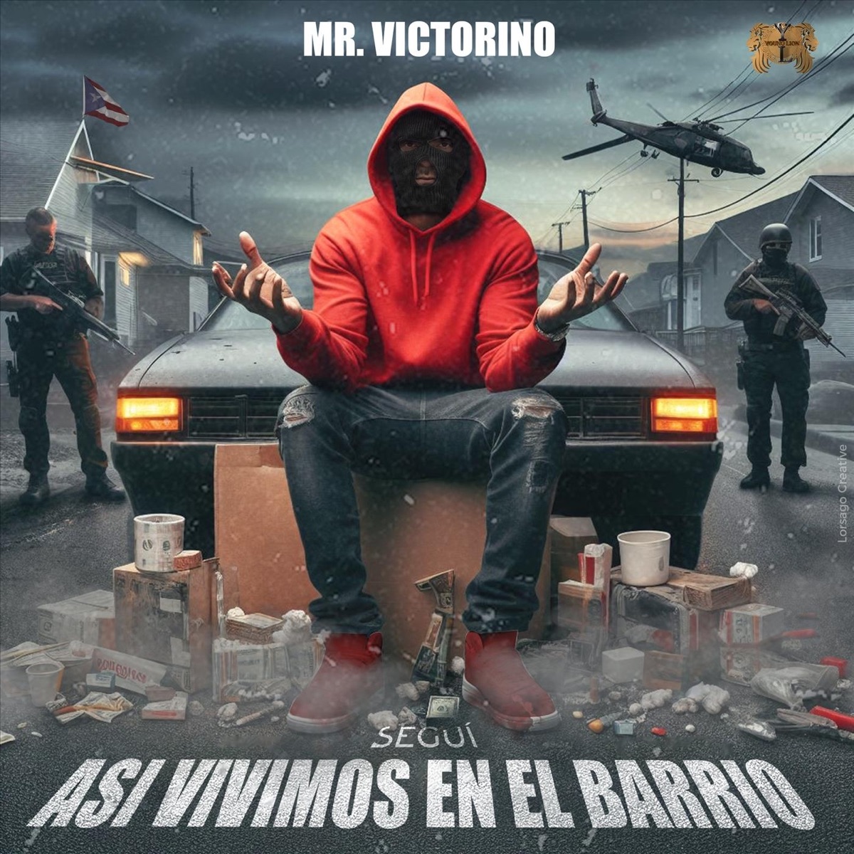 Así vivimos en el barrio - Single by Mr.Victorino album cover