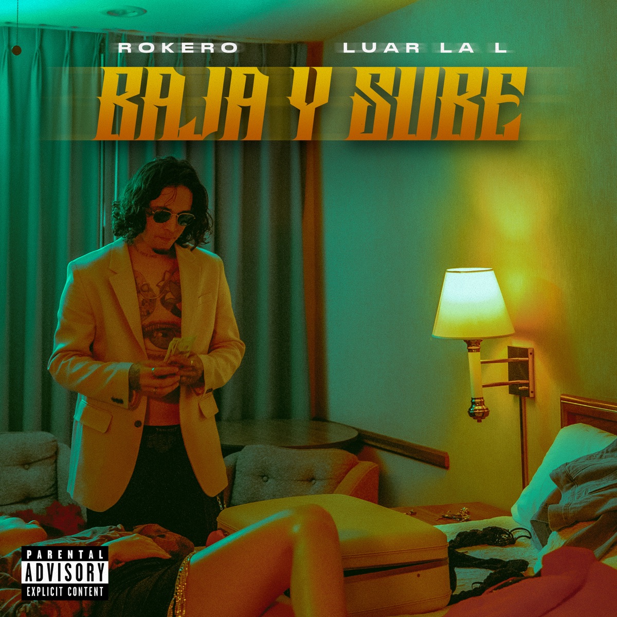Baja y Sube - Single by Rokero & Luar La L album cover