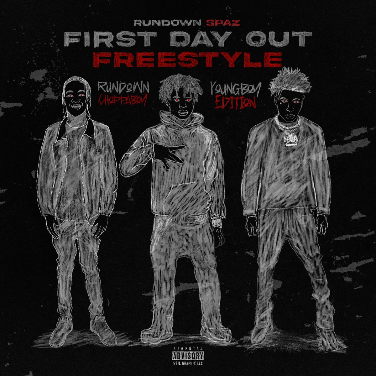 First Day Out (Freestyle) [Youngboy Edition] [feat. YoungBoy Never Broke Again] - Single by Rundown Spaz & Rundown Choppaboy album cover