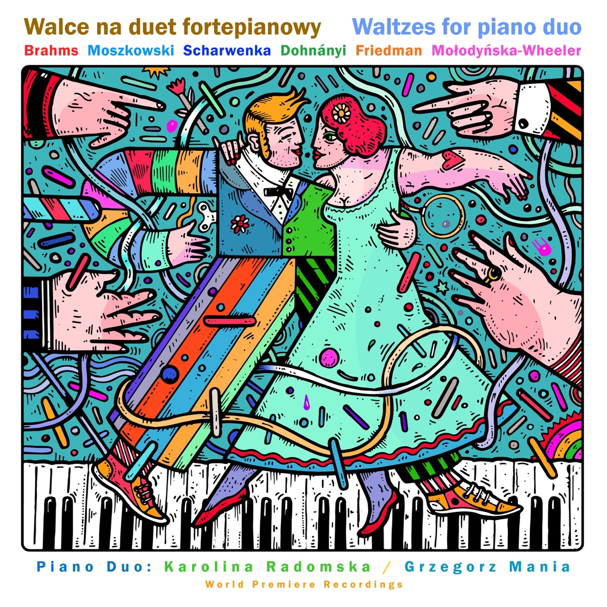 Waltzes For Piano Duo by Grzegorz Mania & Karolina Radomska album cover
