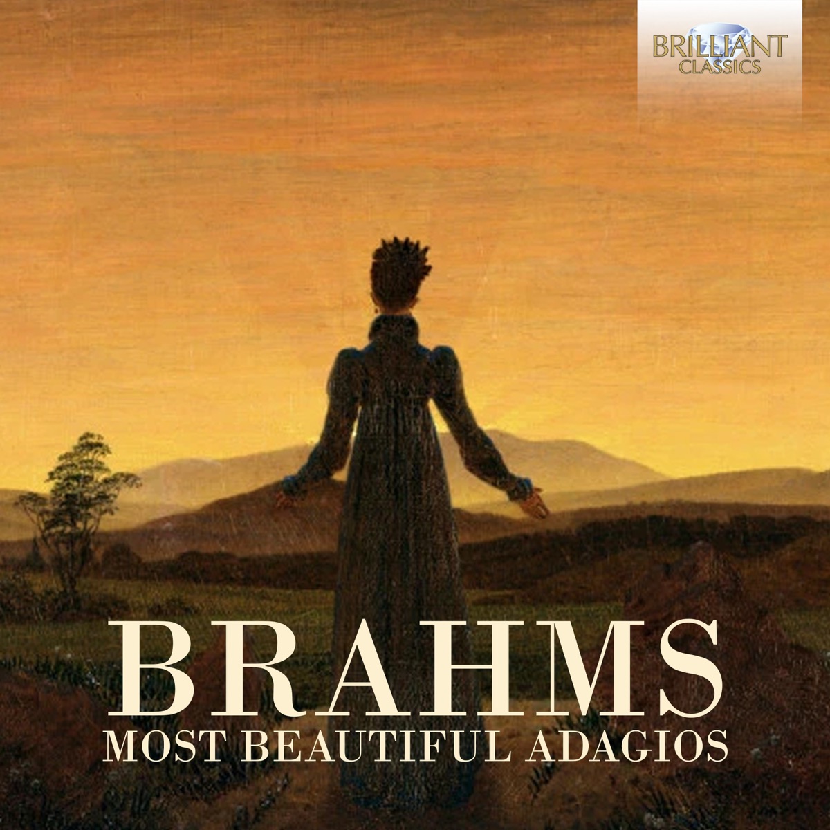 Brahms: Most Beautiful Adagios by Berlin Symphony Orchestra, Eduardo Marturet, Borika van den Booren, Dresdner Philharmonie, Heinz Bongartz, Emmy Verhey, János Starker, Amsterdam Philharmonic Orchestra, Arpad Jóo, Krist​ó​f Baráti, Klára Würtz, Mitteleuropa Orchestra, Marco Guidarini, Vincenzo Maltempo, Radio Filharmonisch Orkest, Jaap van Zweden, Gutman Trio, Netherlands Philharmonic Orchestra, Luca Sanzò, Maurizio Paciariello, Karl Leister, Brandis Quartet, Derek Han, Isabelle Faust, Bruno Giuranna, Alain Meunier, Philipp Kopachevsky, Herre-Jan Stegenga & Philippe Entremont album cover