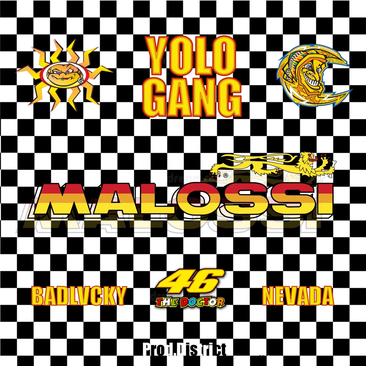 Malossi (feat. Yolo Gang) - Single by Badlvcky, Nevada & DistrictBeats album cover
