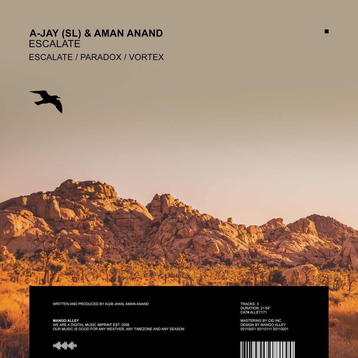 Escalate - Single by A-Jay (SL) & Aman Anand album cover