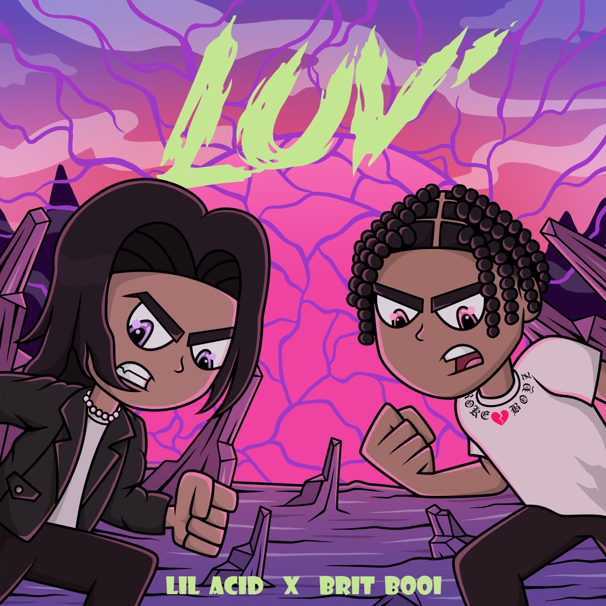 Luv' - Single by Lil Acid & Brit Booi album cover