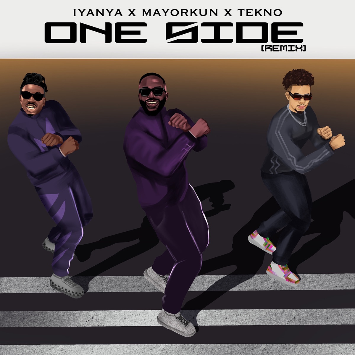 One Side (Remix) - Single by Iyanya, Mayorkun & Tekno album cover