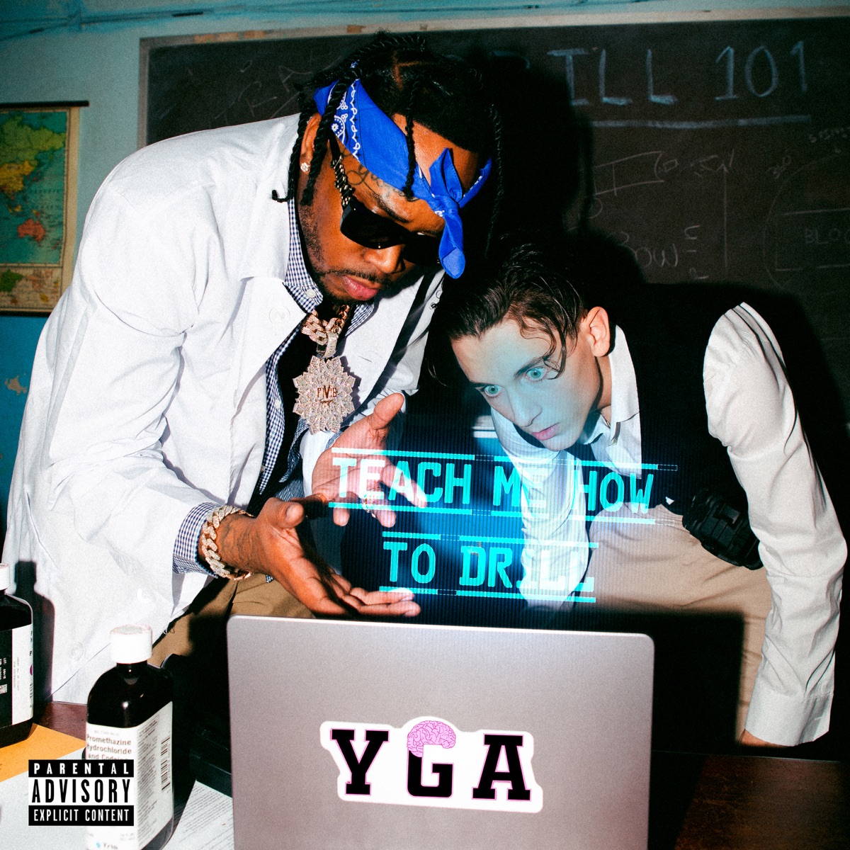 TEACH ME HOW TO DRILL - Single by Lil Mabu & Fivio Foreign album cover