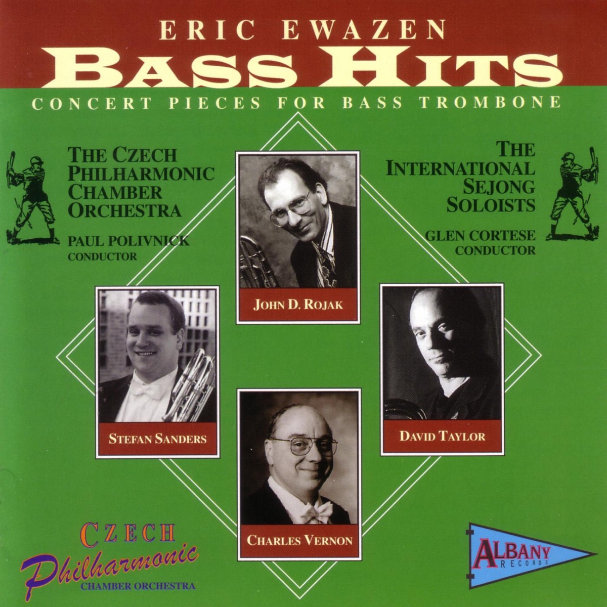 Eric Ewazen: Bass Hits (Concert Pieces for Bass Trombone) by David Taylor album cover