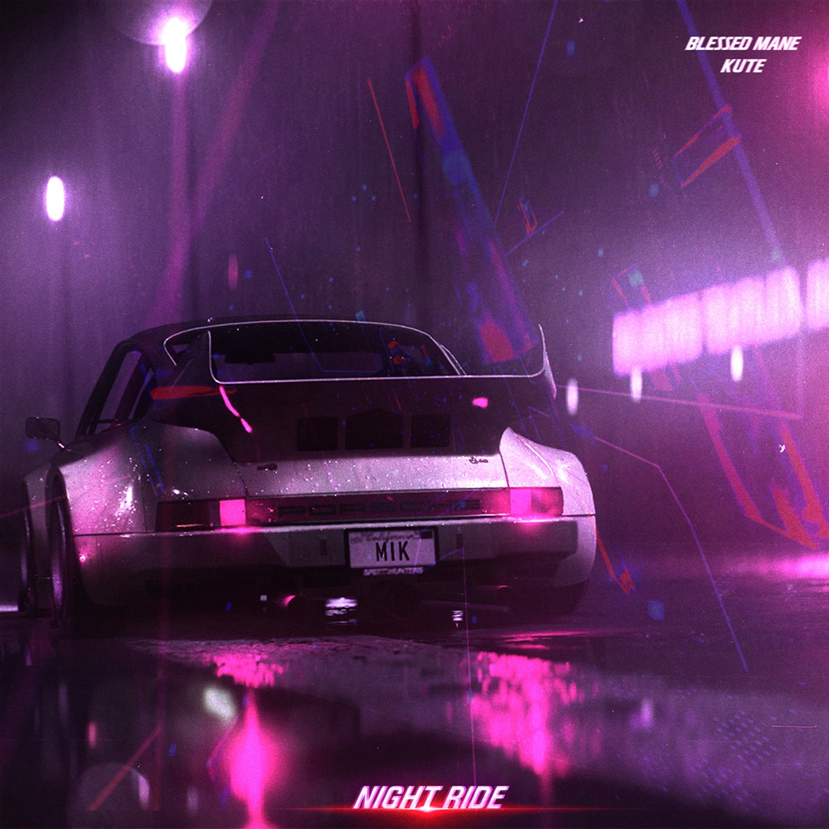NIGHT RIDE - Single by KUTE & BLESSED MANE album cover