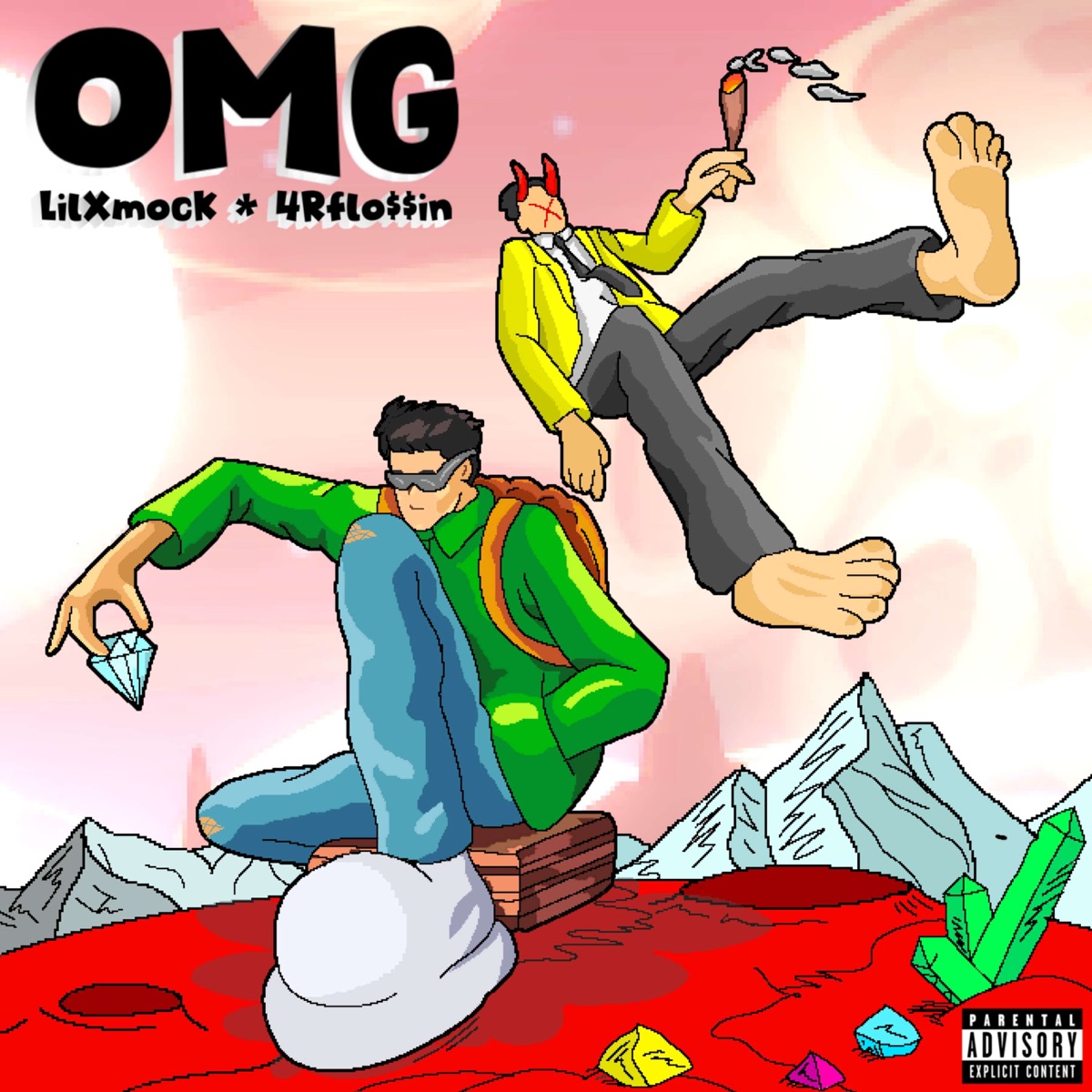Omg - Single by LilXmocK & 4RFlo$$in album cover