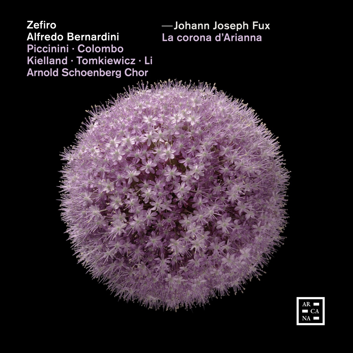 Fux: La corona d’Arianna by Zefiro, Alfredo Bernardini, Monica Piccinini & Carlotta Colombo album cover