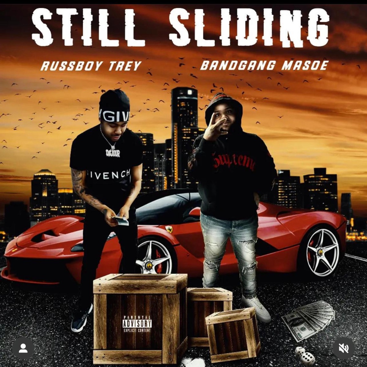 Still sliding (feat. Russboy trey & BandGang Masoe) - Single by DabiggestRuss album cover