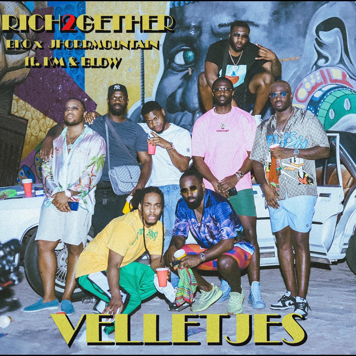 Velletjes (feat. BLOW & KM) - Single by Rich2Gether, BKO & Jhorrmountain album cover