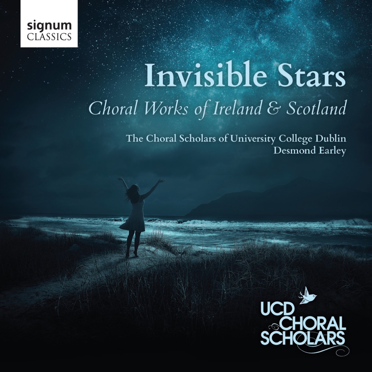 Invisible Stars: Choral Works of Ireland & Scotland by Desmond Earley & The Choral Scholars of University College Dublin album cover