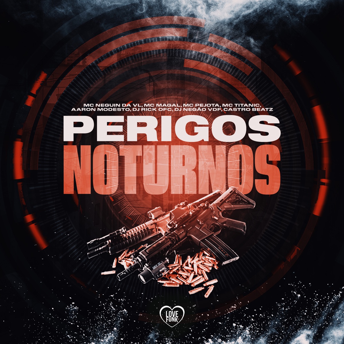 Perigos Noturnos (feat. Dj Negão Vdf, Dj Rick Ofc, Castro Beatz, MC Pejota & Aaron Modesto) - Single by Mc Neguin da VL, MC Magal & MC Titanic album cover