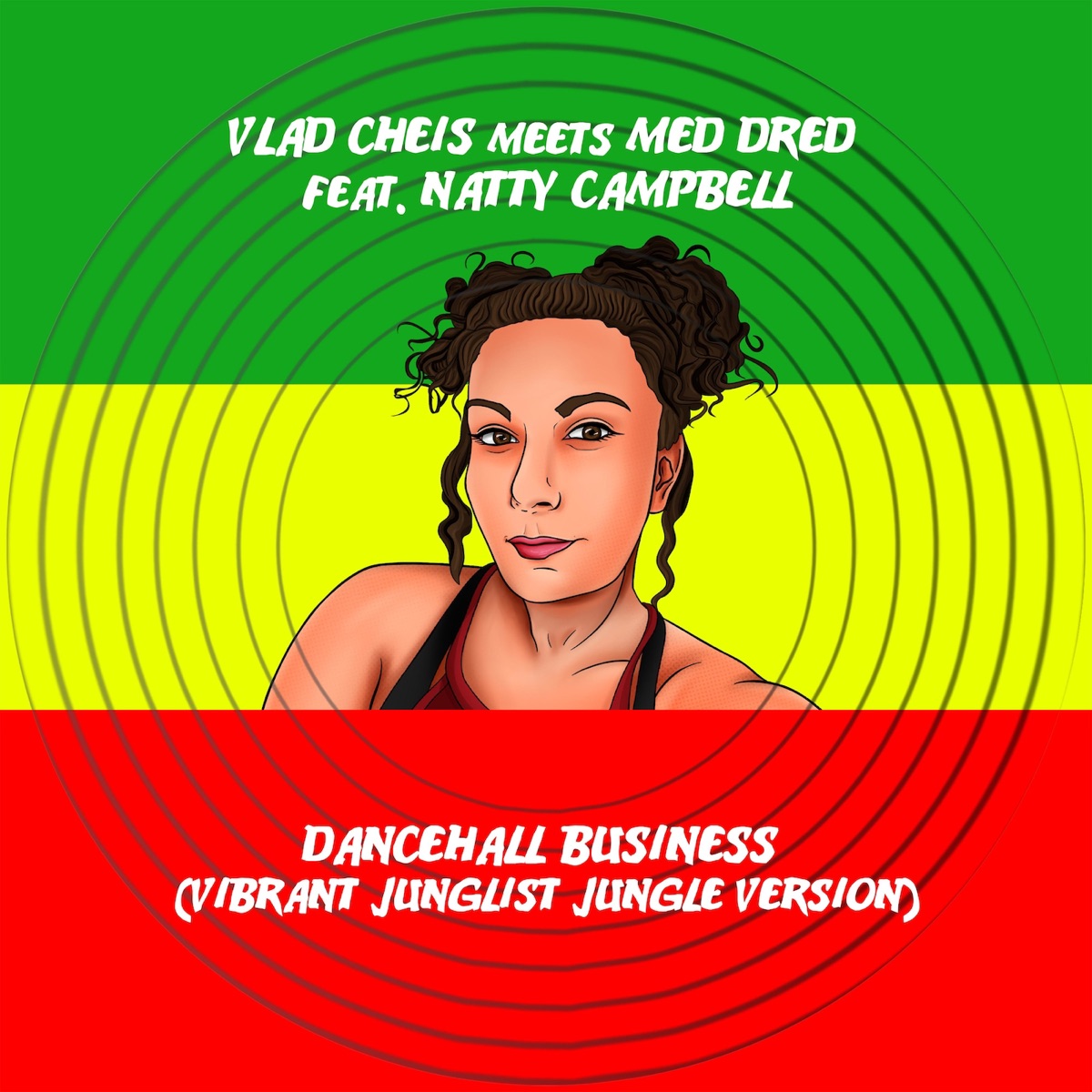 Dancehall Business (Vibrant Junglist Jungle Version) [feat. Natty Campbell] - Single by Vlad Cheis, Med Dred & Vibrant Junglist album cover