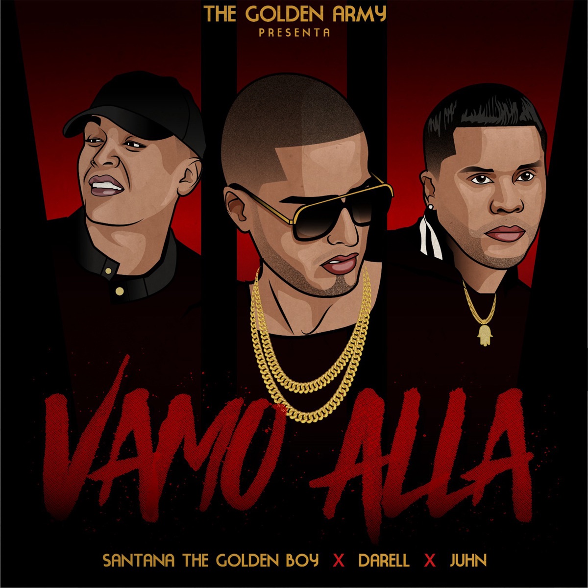 Vamo Allá - Single by Santana the Golden Boy, Juhn & Darell album cover