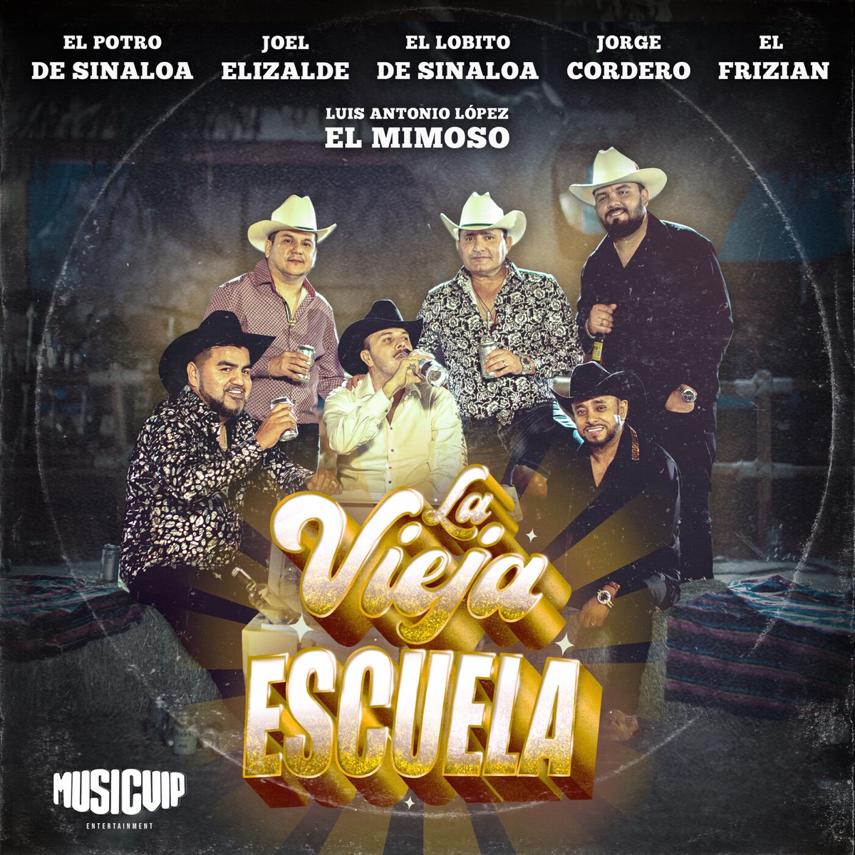La Vieja Escuela (EN VIVO) [feat. El Frizian, El Lobito de Sinaloa & Jorge Cordero] by El Mimoso Luis Antonio López, El Potro de Sinaloa & Joel Elizalde album cover