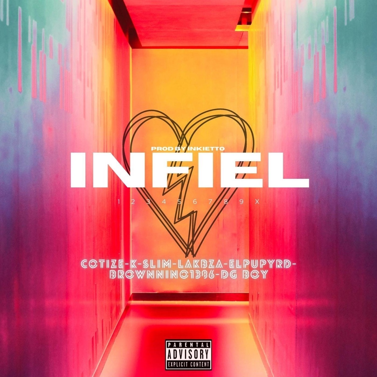 Infiel (feat. Brownnino1386, K-Slim, Lakbza, Dg Boy & Elpupyrd) - Single by Chico del Cotize album cover