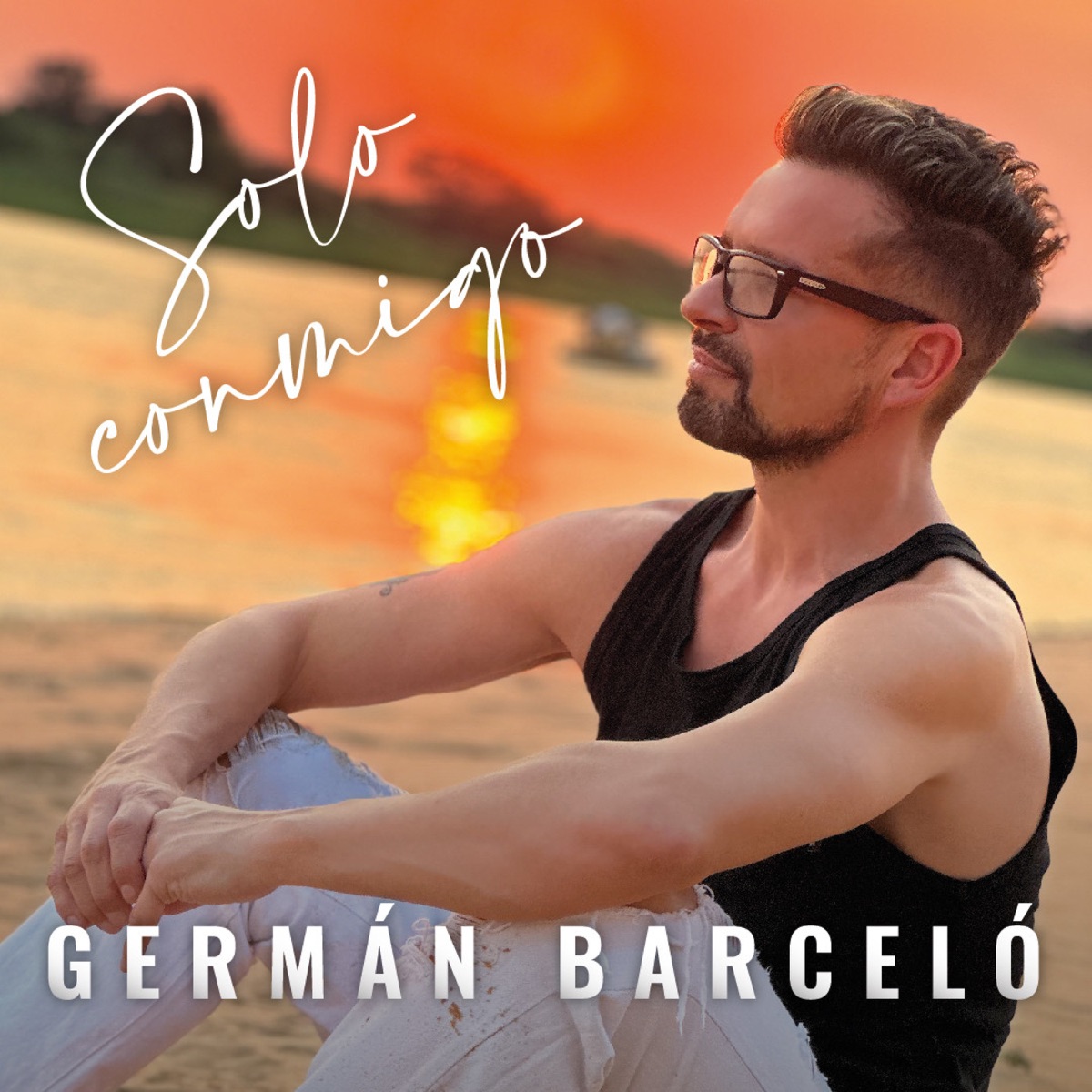 Solo conmigo - Single by Germán Barceló album cover