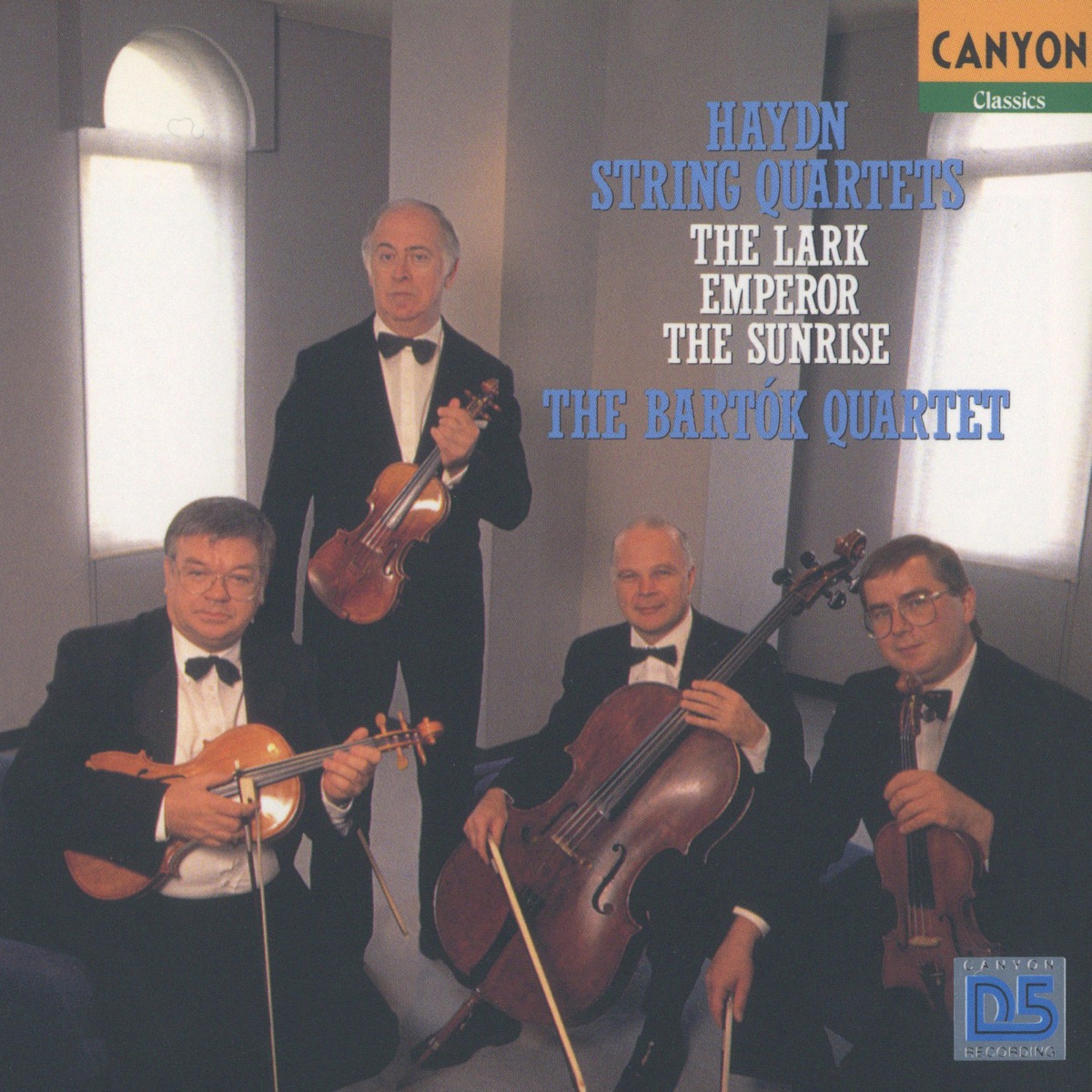 ハイドン:弦楽四重奏曲「ひばり」「皇帝」「日ノ出」 by Bartók Quartet album cover