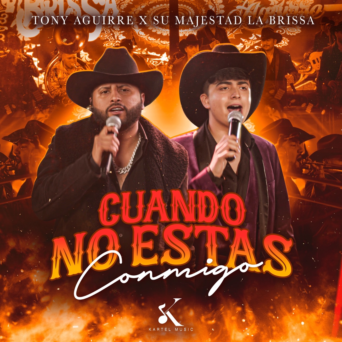 Cuando No Estás Conmigo - Single (En Vivo) by Tony Aguirre & Su Majestad La Brissa album cover