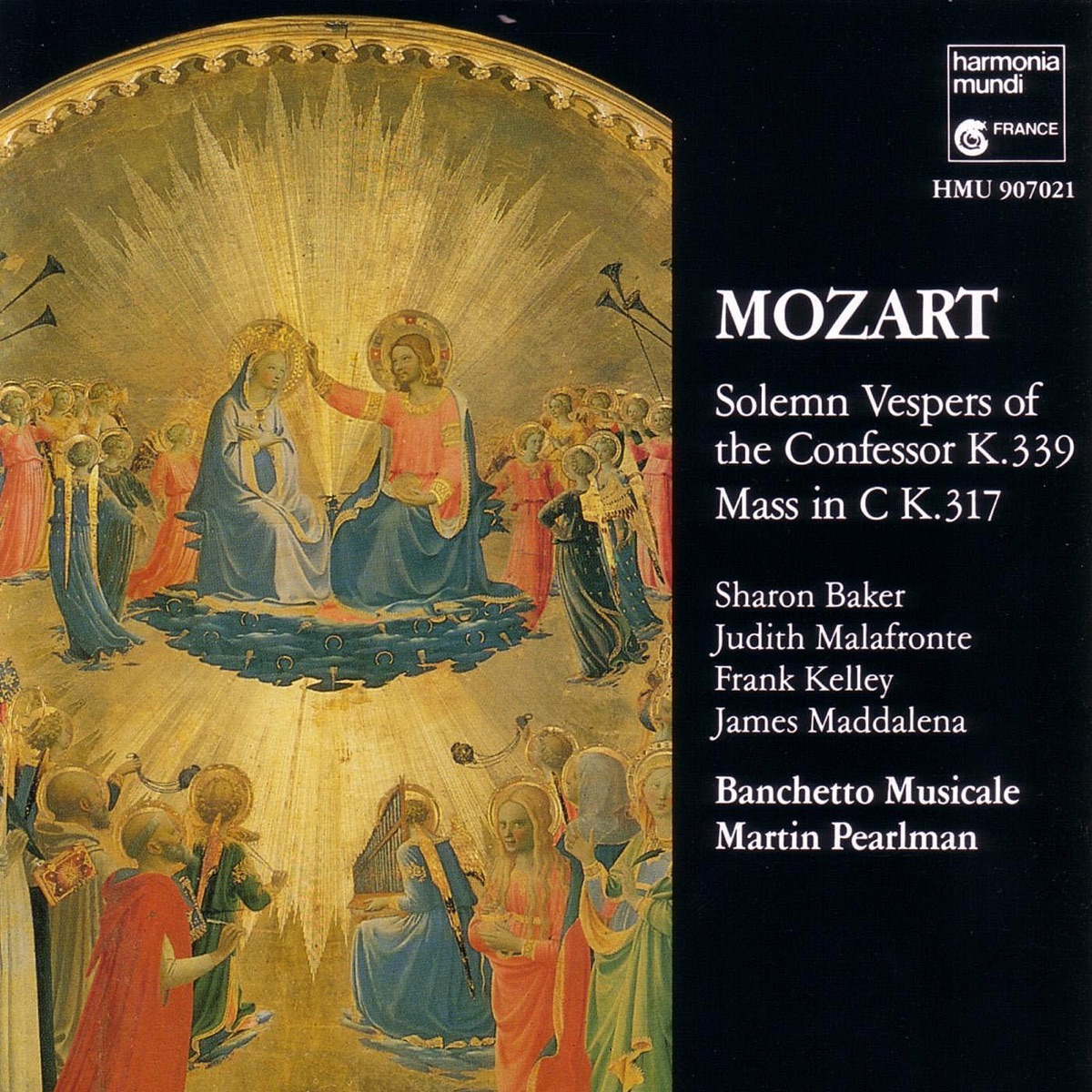 Mozart: Solemn Vespers of the Confessor & Coronation Mass by Banchetto Musicale & Martin Pearlman album cover