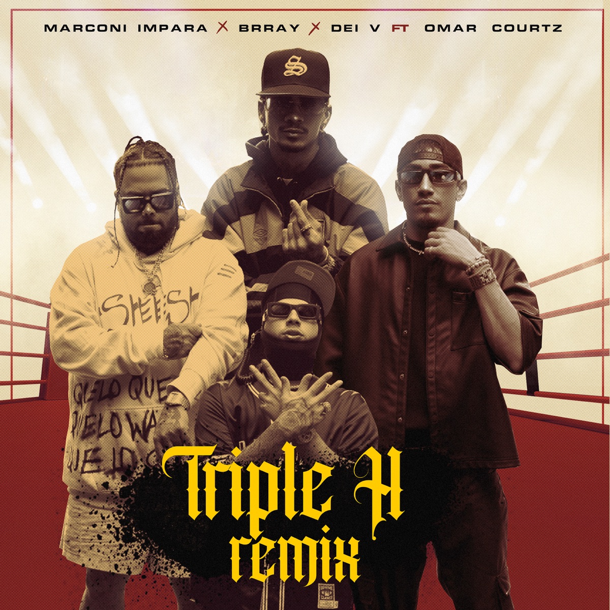 TRIPLE H (REMIX) [feat. Omar Courtz] - Single by Marconi Impara, Brray & Dei V album cover artwork