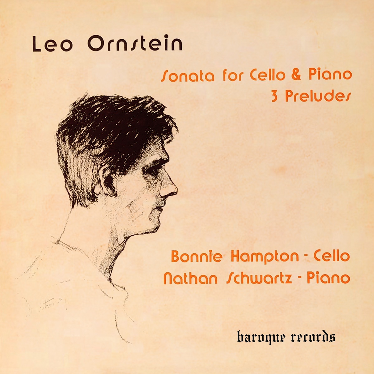 Ornstein: Sonata For Cello & Piano - Prelude tragique by Bonnie Hampton & Nathan Schwartz album cover
