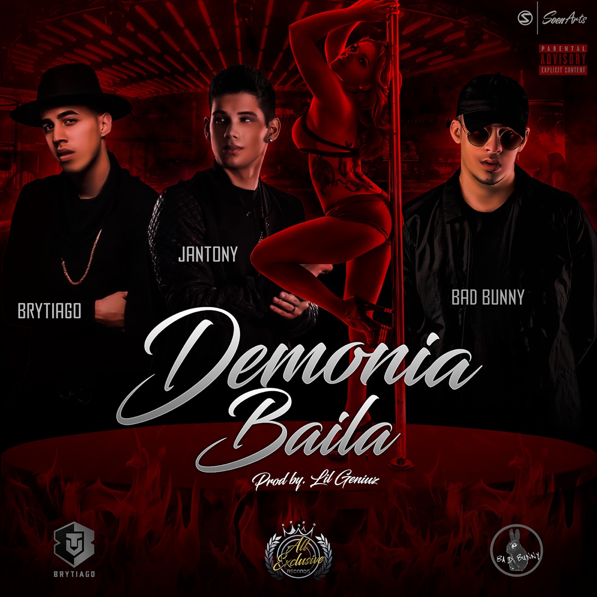 Demonia Baila - Single by Jantony, Bad Bunny & Brytiago album cover artwork