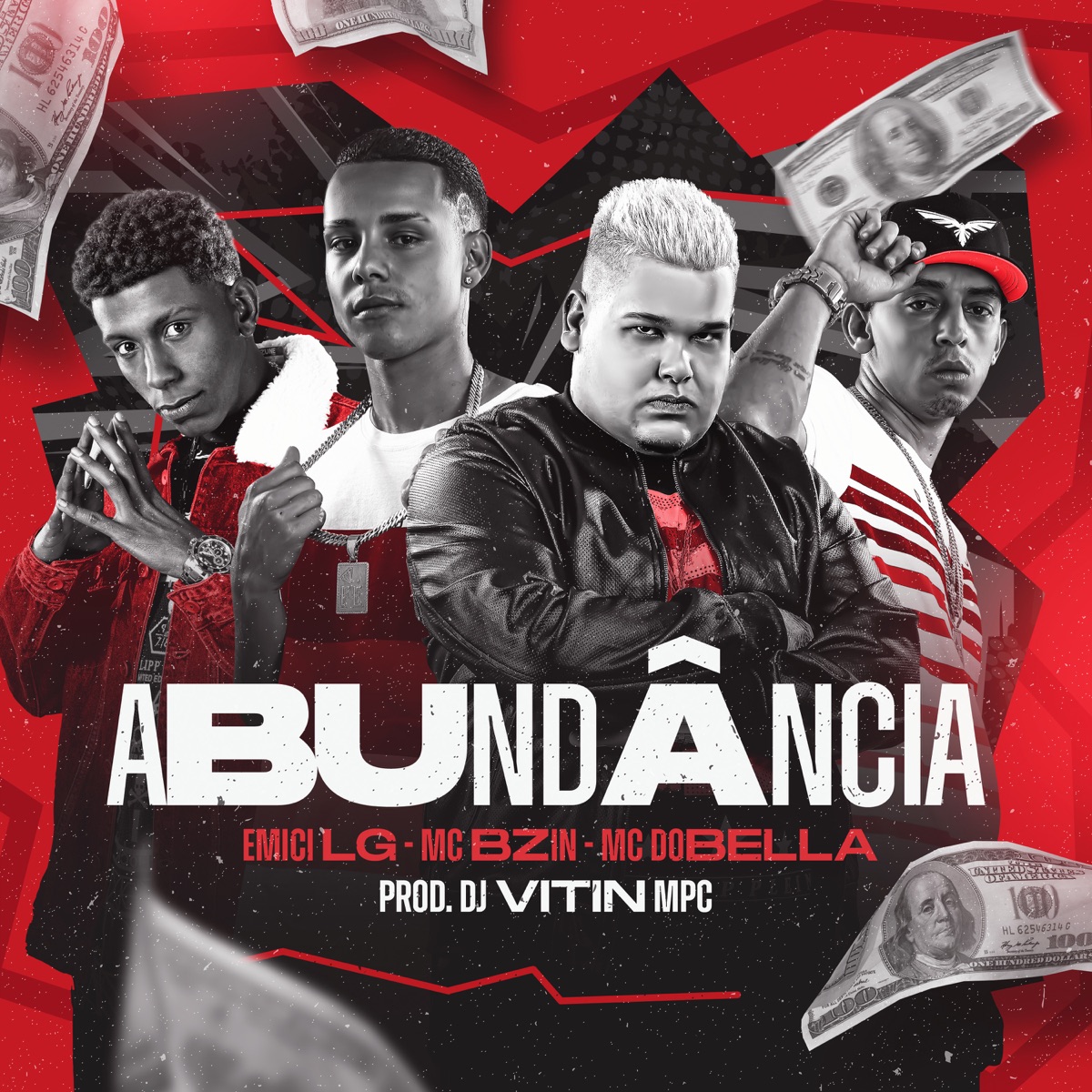 Abundância - Single by Emici LG, mc bzim, Mc Dobella & Dj Vitin Mpc album cover