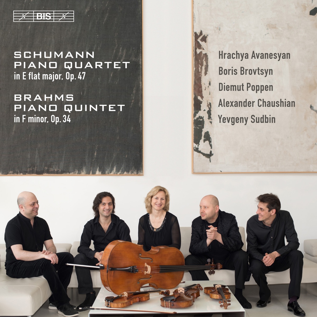 Schumann: Piano Quartet, Op. 47 - Brahms: Piano Quintet, Op. 34 by Hrachya Avanesyan, Boris Brovtsyn, Diemut Poppen, Alexander Chaushian & Yevgeny Sudbin album cover