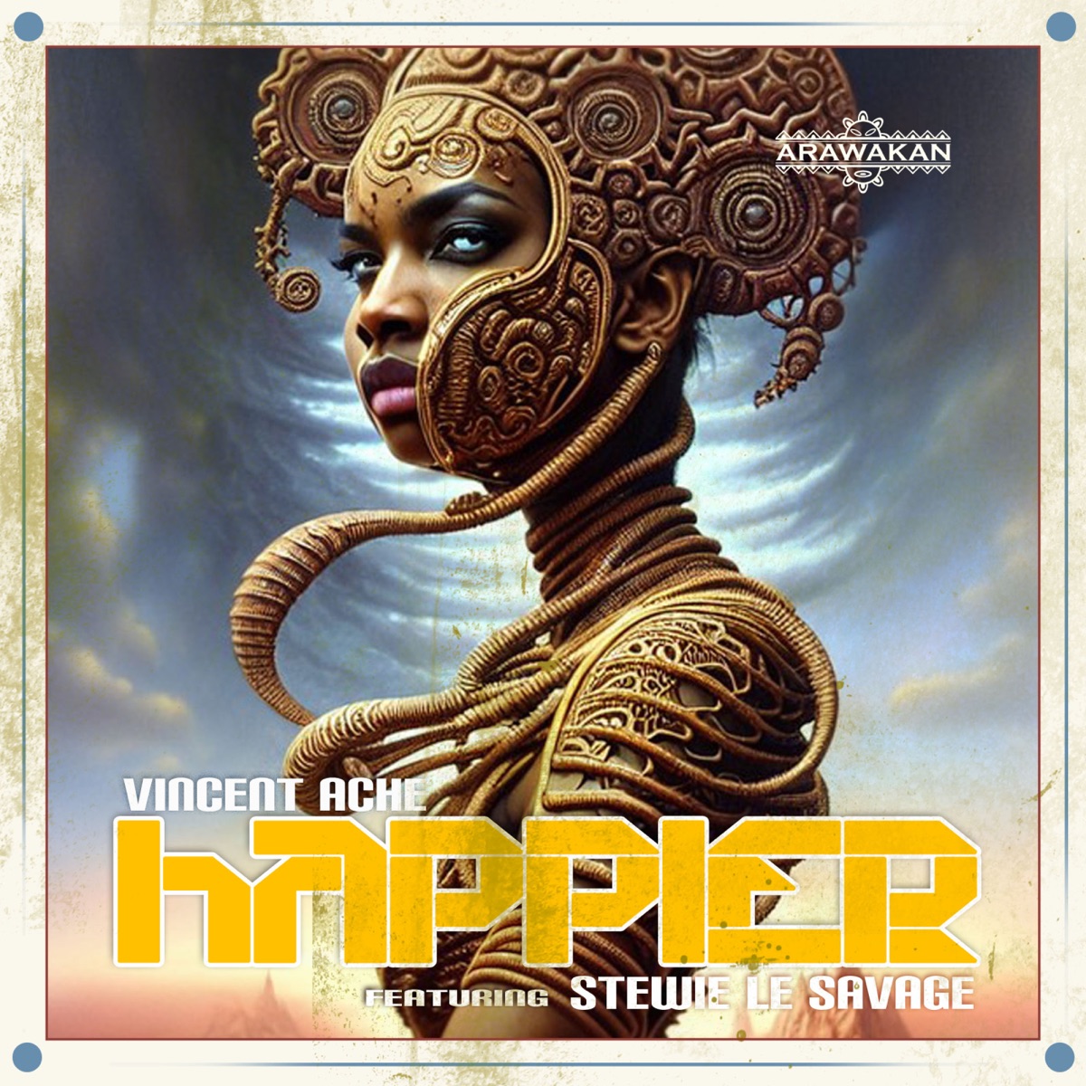 Happier (feat. Stewie Le Savage) - Single by Vincent Ache album cover