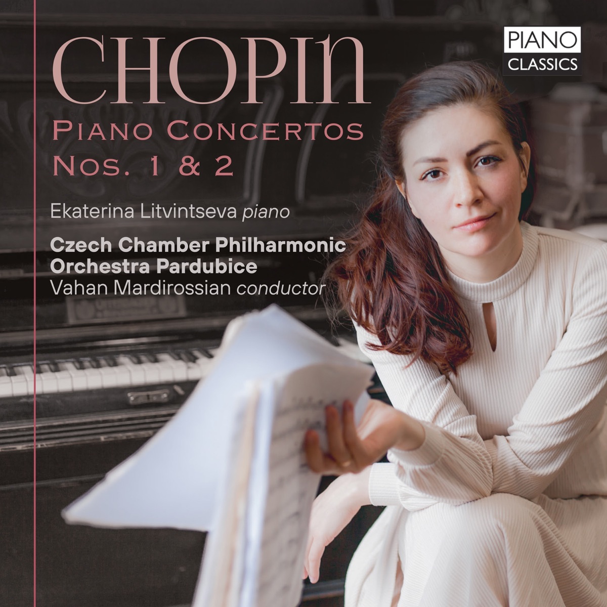 Chopin: Piano Concertos Nos. 1 & 2 by Ekaterina Litvintseva, Czech Chamber Philharmonic Orchestra Pardubice & Vahan Mardirossian album cover