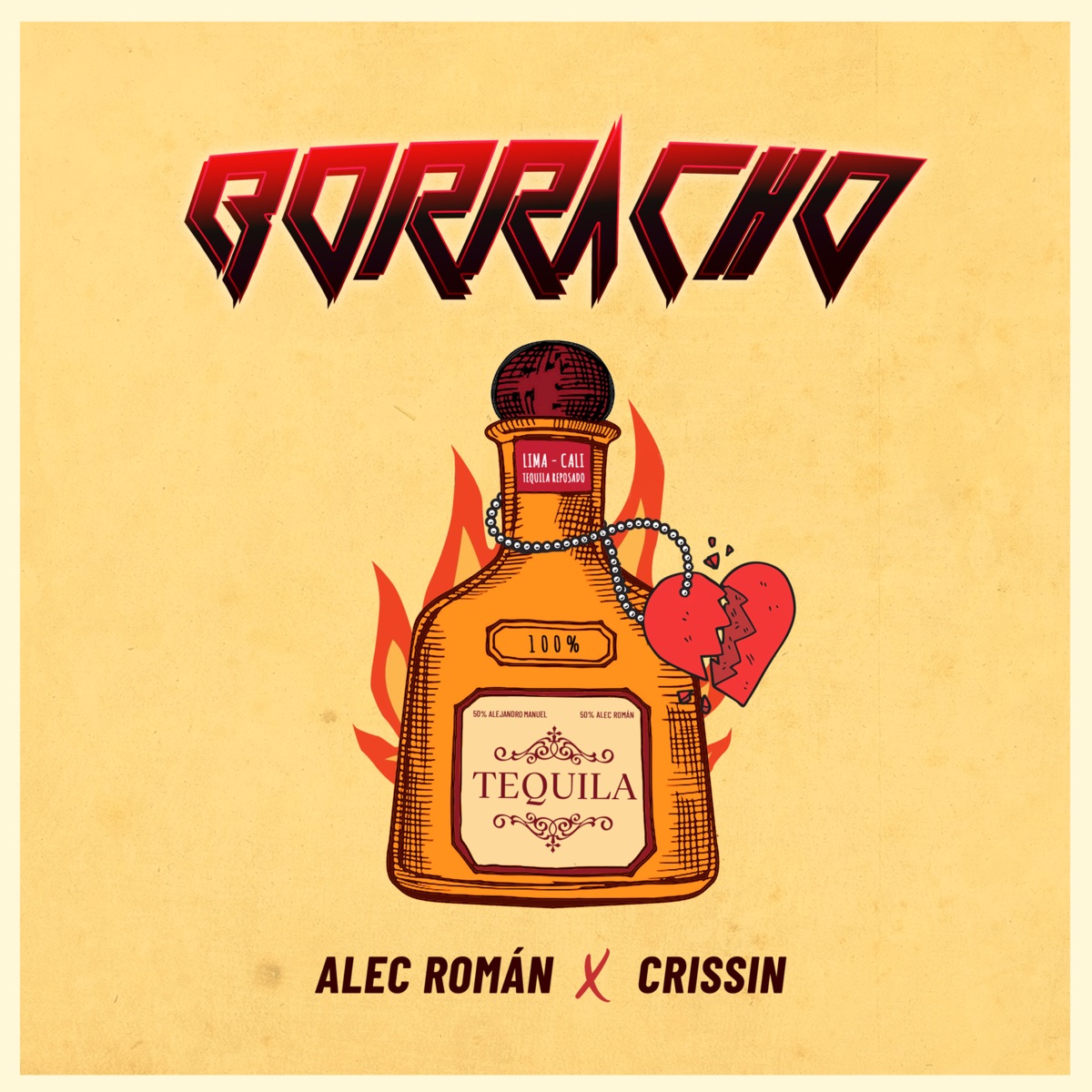 Borracho (Tequila) - Single by Alec Roman & Crissin album cover