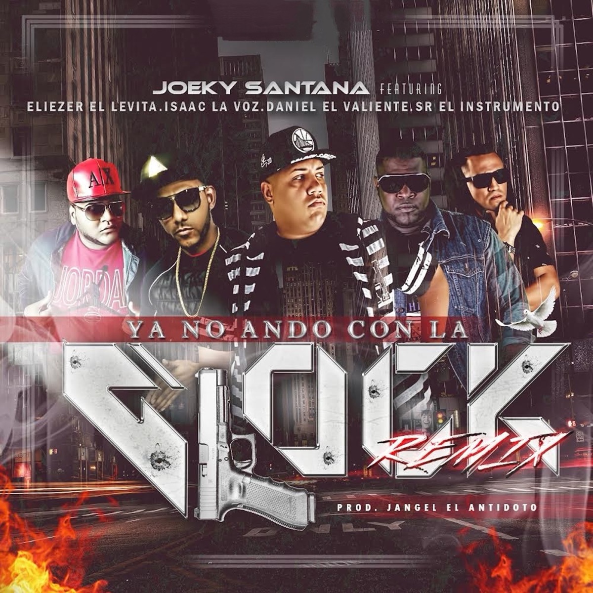 Ya No Ando Con la Glock (Remix) [feat. Eliezer el Levita, DV, Isaac la Voz, Sr El Instrumento & Daniel El Valiente] - Single by Joeky Santana album cover