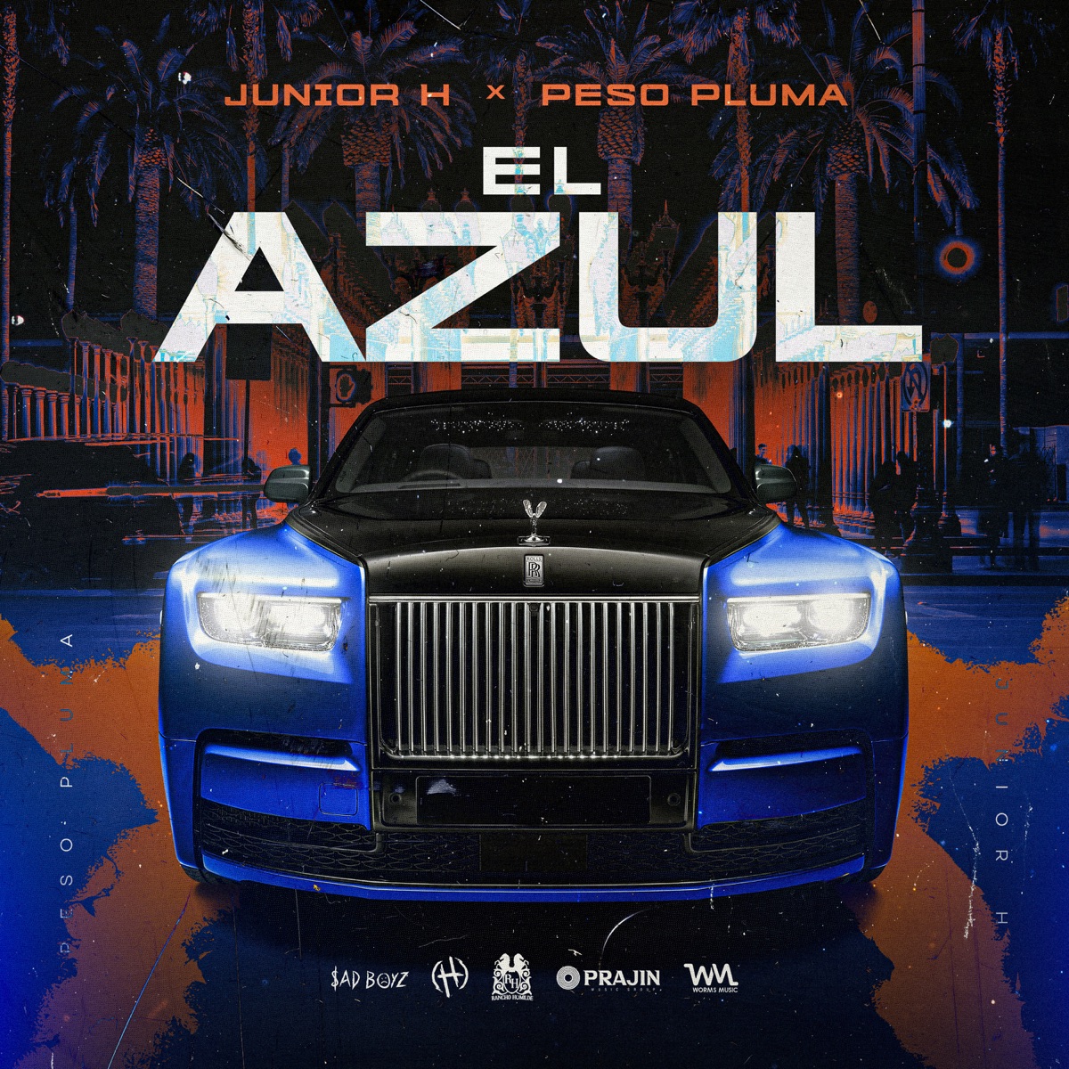 El Azul - Single by Junior H & Peso Pluma album cover artwork