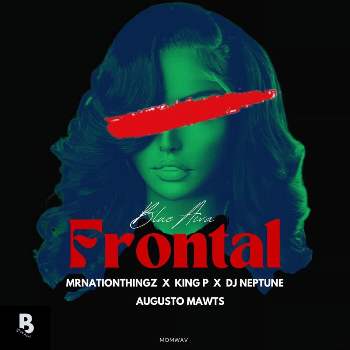 Frontal (feat. Mr Nation Thingz, King P, DJ Neptune & Augusto Mawts) - Single by Blue Aiva album cover